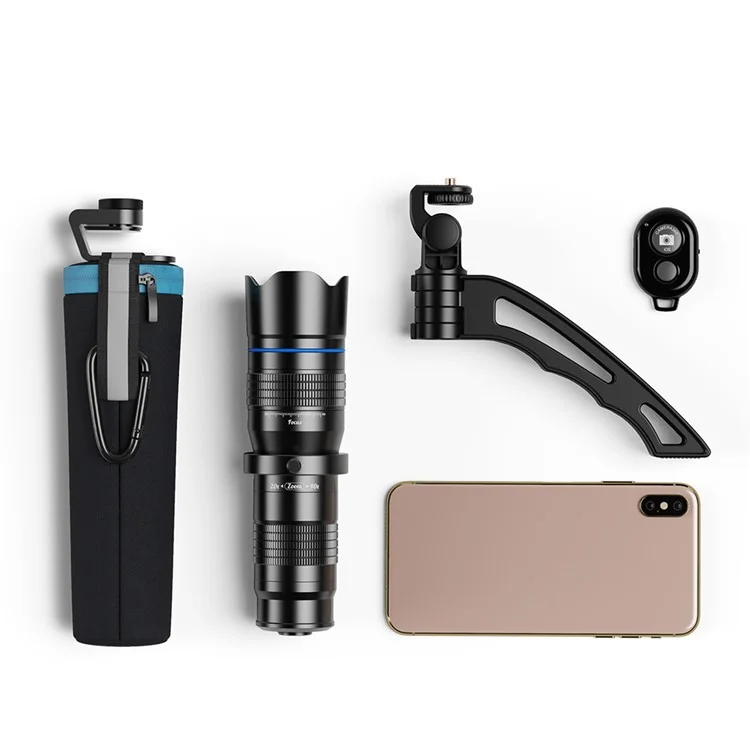 APEXEL HD Metal 20-40x Zoom Telescopio Objetivo Teleobjetivo Monocular Lente de Cámara para iPhone Samsung Huawei