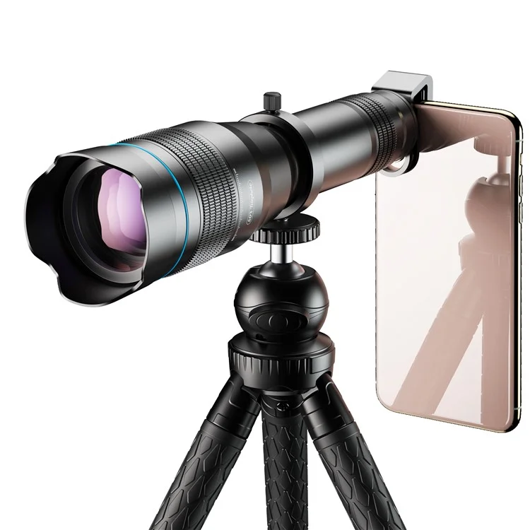 APEXEL APL-JS60XJJ09 60X Monocular Telescope Mobile Telephoto Lens + Tripod for Cell Phone