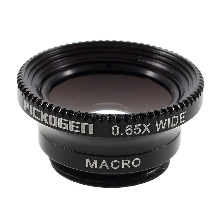 PICKOGEN HE-077-UV Fisheye + Macro + Wide Angle Camera Lens with LED for iPhone Samsung - Pink