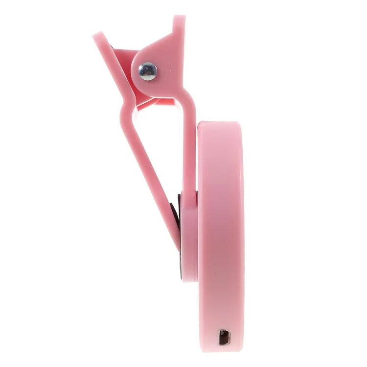 PICKOGEN HE-077-UV Fisheye + Macro + Wide Angle Camera Lens with LED for iPhone Samsung - Pink