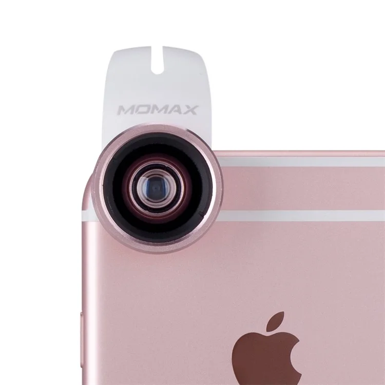 MOMAX X-Lens 4-in-1 120 Degree Wide Angle+15X Macro Lens+180 Degree Fisheye+ CPL Filter for Smartphone Tablet - Silver Color