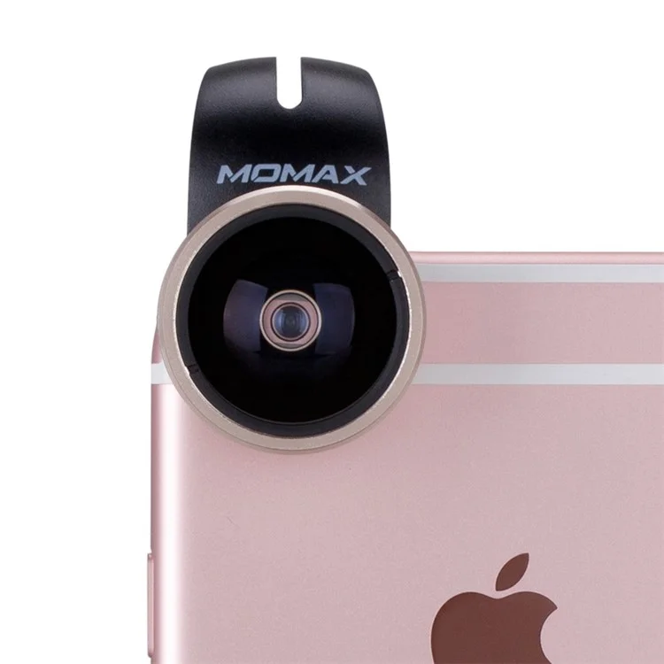 MOMAX X-Lens 4-in-1 120 Degree Wide Angle+15X Macro Lens+180 Degree Fisheye+ CPL Filter for Smartphone Tablet - Silver Color