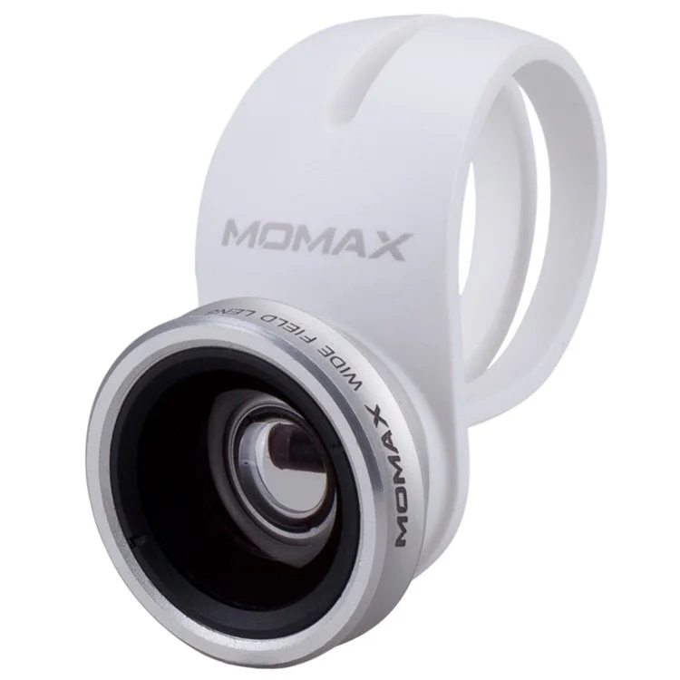 MOMAX X-Lens 4-in-1 120 Degree Wide Angle+15X Macro Lens+180 Degree Fisheye+ CPL Filter for Smartphone Tablet - Silver Color