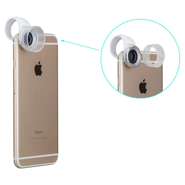 MOMAX X-Lens 3 in 1 Universal Macro Lens Kit 10X Macro + 15X Macro + 30X Macro Lens for Smart Phones - Silver Color