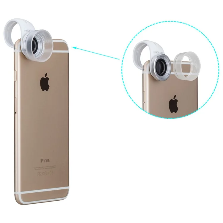 MOMAX X-Lens 3 in 1 Universal Macro Lens Kit 10X Macro + 15X Macro + 30X Macro Lens for Smart Phones - Silver Color