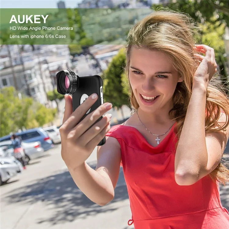 AUKEY PL-WD03 110° Wide Angle Lens with Case and Clip for iPhone 6s/6