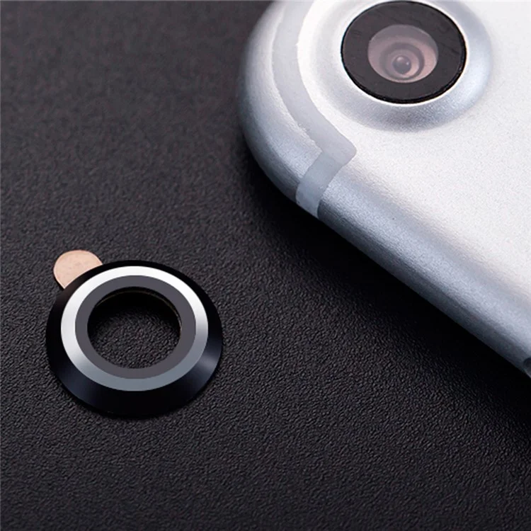 ENKAY for iPhone 7 4.7 Aluminum Alloy Rear Camera Lens Protective Cover Ring - Black