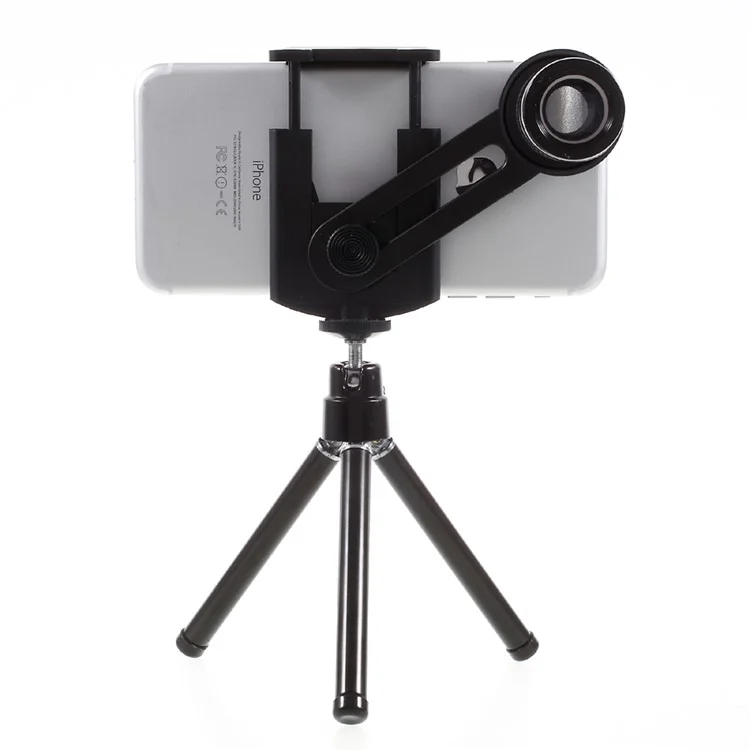 12X Optical Telescope Universal Camera Lens with Tripod, Phone Clamp Range: 55 - 85mm