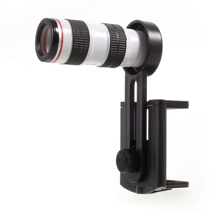 12X Optical Telescope Universal Camera Lens with Tripod, Phone Clamp Range: 55 - 85mm