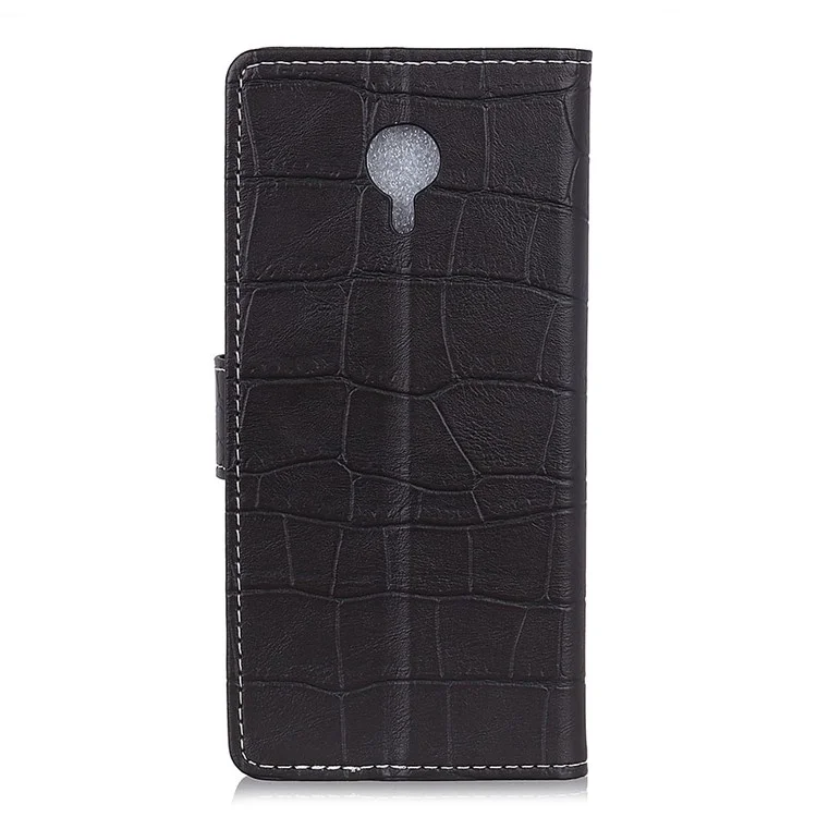 Crocodile Texture PU Leather Magnetic Wallet Cell Phone Case for Vodafone Smart N9 lite - Black