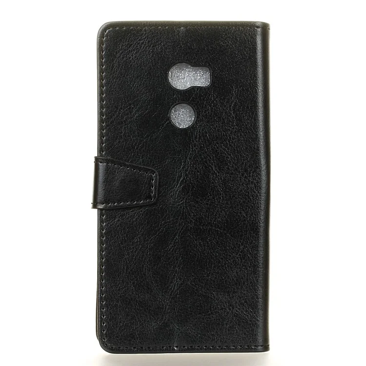 Crazy Horse PU Leather Wallet Phone Case for Vodafone Smart N8 - Black