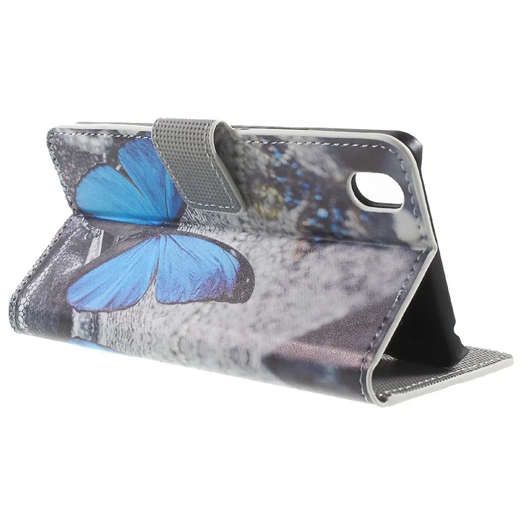 PU Leather Stand Phone Cover for OnePlus X - Blue Butterfly