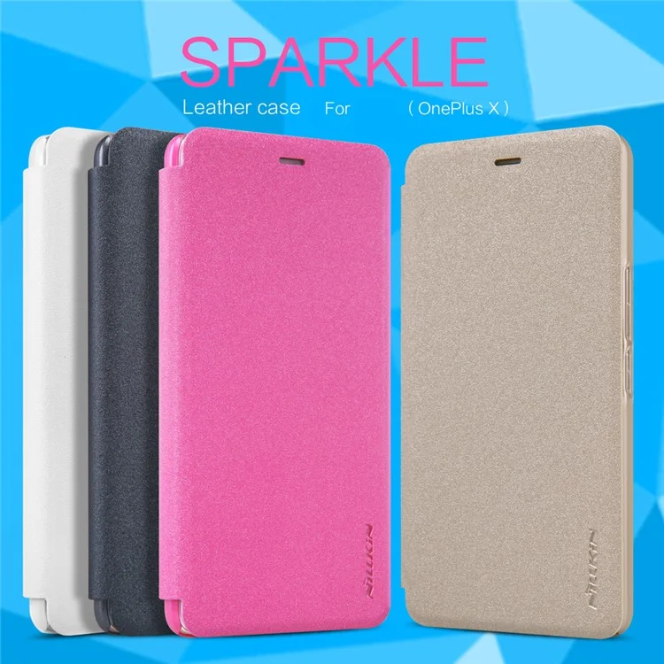 NILLKIN Sparkle Series for OnePlus X Smart Leather Case Accessory - Rose