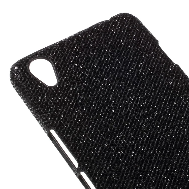 Glittery Sequins Coated Hard Case Cover for OnePlus X - Black