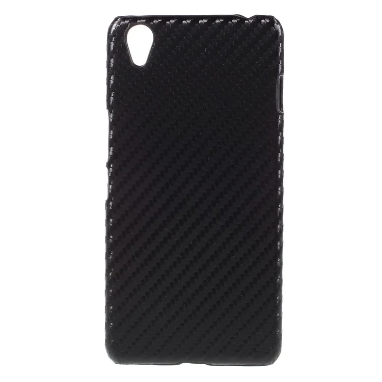 Carbon Fibre Leather Coated Hard PC Case for OnePlus X - Black