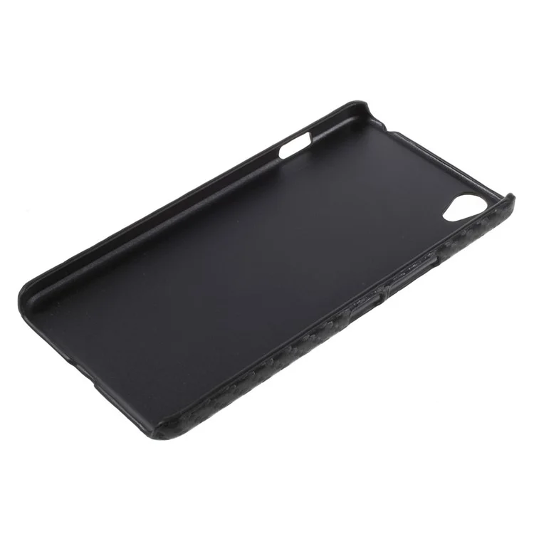 Carbon Fibre Leather Coated Hard PC Case for OnePlus X - Black