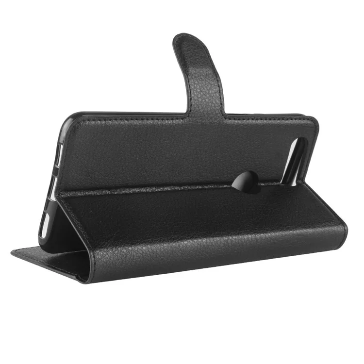 Litchi Texture Wallet Stand Leather Case for OnePlus 5T - Black