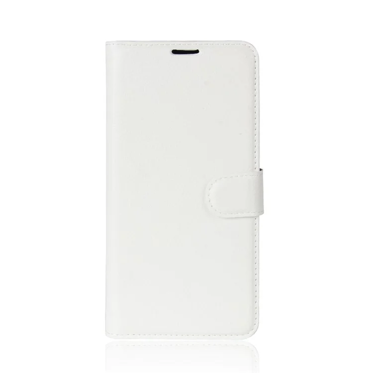 Litchi Texture Wallet Stand Leather Cover for OnePlus 5T - White