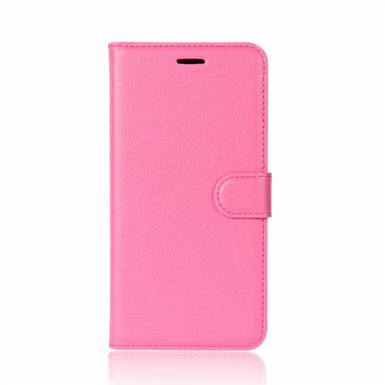 Litchi Texture Wallet Stand Leather Phone Case For Oneplus 5T - Rose