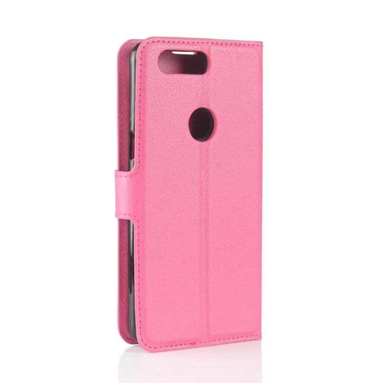 Litchi Texture Wallet Stand Leather Phone Case For Oneplus 5T - Rose