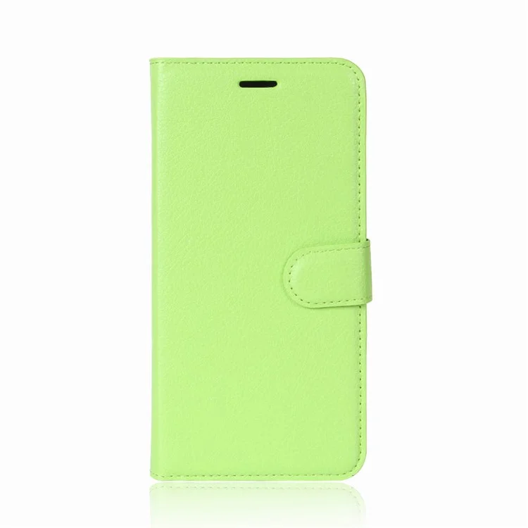 Litchi Texture Wallet Stand Leather Protective Shell Case For Oneplus 5T - Green