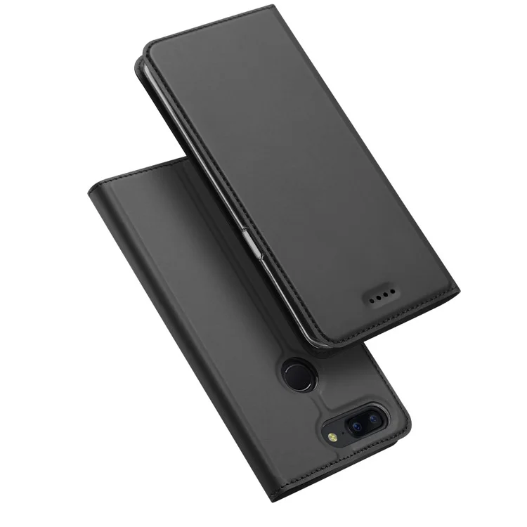 DUX DUCIS Skin Pro Series Stand Card Holder Leather Case for OnePlus 5T - Grey