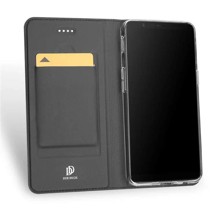 DUX DUCIS Skin Pro Series Stand Card Holder Leather Case for OnePlus 5T - Grey