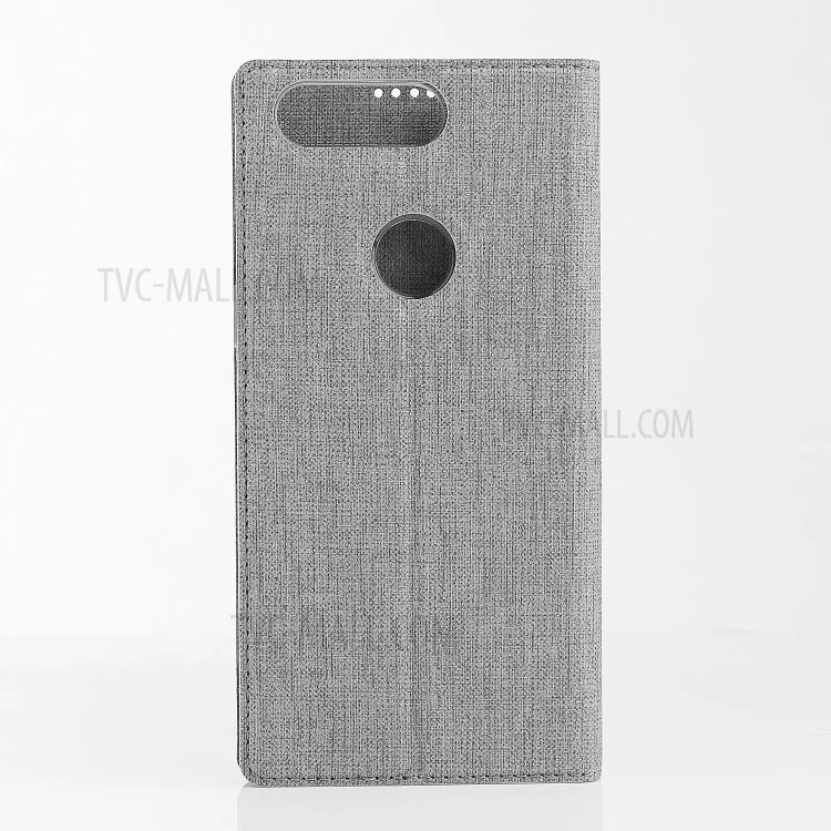 VILI DMX Cross Texture Card Holder Leather Stand Case for OnePlus 5T - Grey