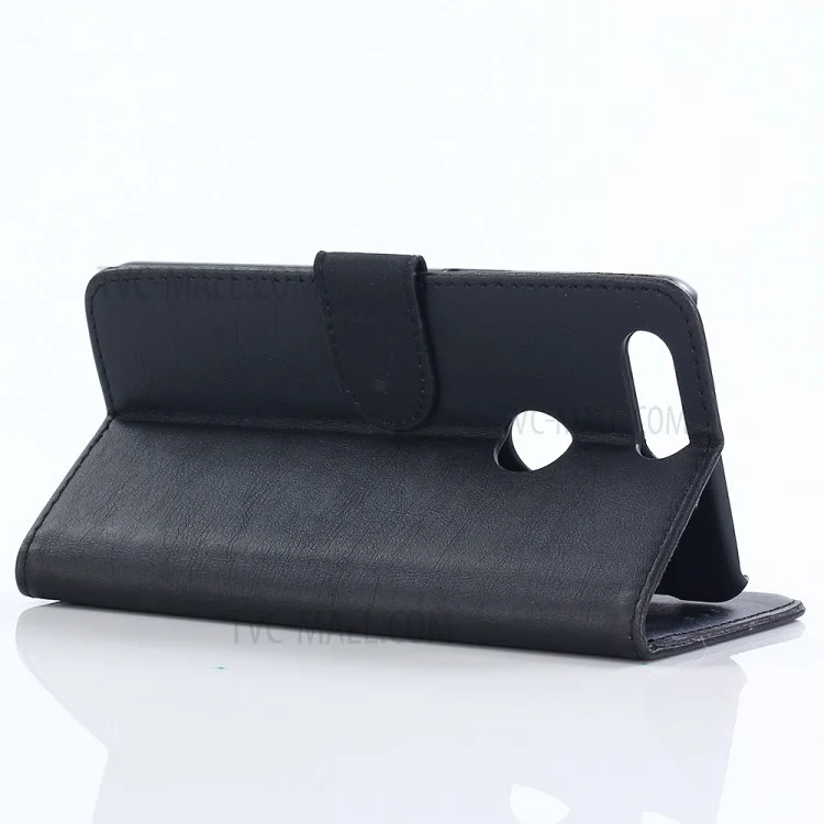 Retro Style Leather Wallet Case for OnePlus 5T - Black