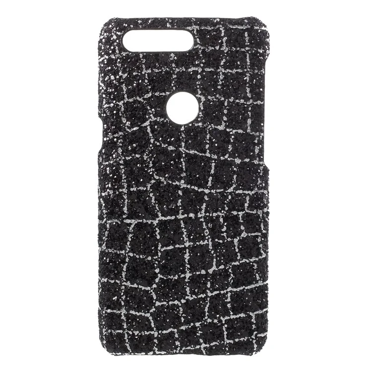 Glitter Sequins Leather Coated PC Ultra-thin Shell  for OnePlus 5T - Black