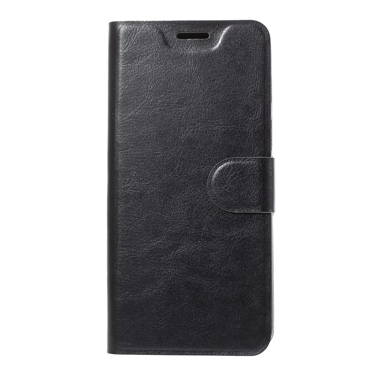 Crazy Horse Texture PU Leather Protection Mobile Phone Case for OnePlus 6 - Black