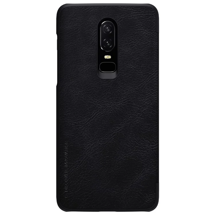 NILLKIN Qin Series Leather Card Holder Case for OnePlus 6 - Black