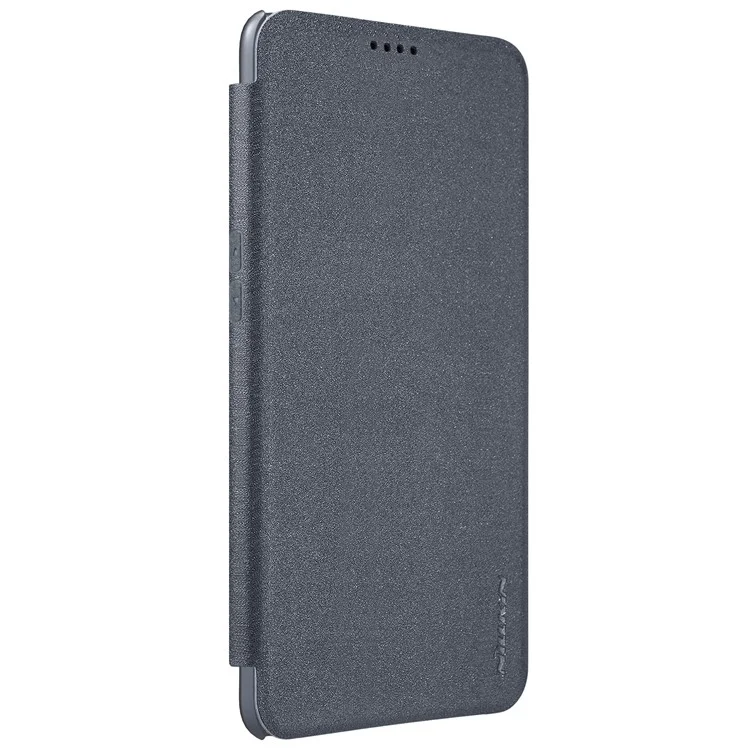 NILLKIN Sparkle Series PU Leather Mobile Phone Case for OnePlus 6 - Black