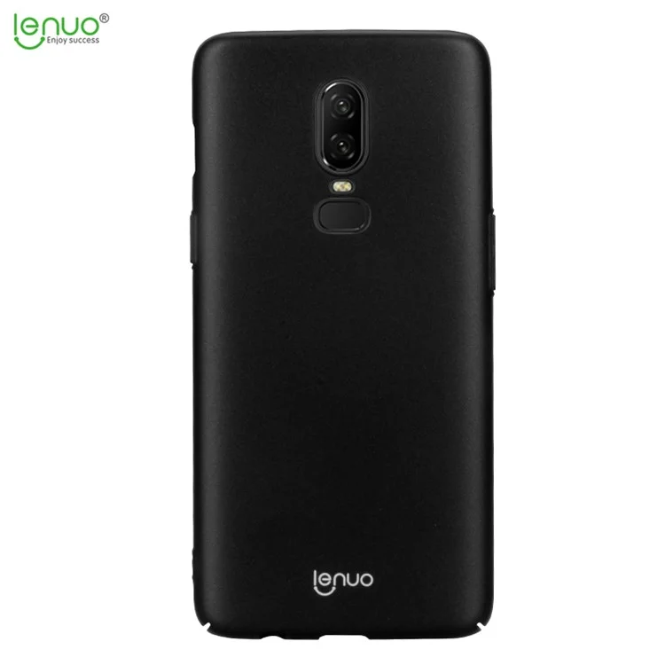 LENUO Leshield Series for OnePlus 6 Silky Touch Light Thin PC Mobile Phone Shell - Black