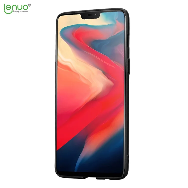 LENUO Leshield Series for OnePlus 6 Silky Touch Light Thin PC Mobile Phone Shell - Black