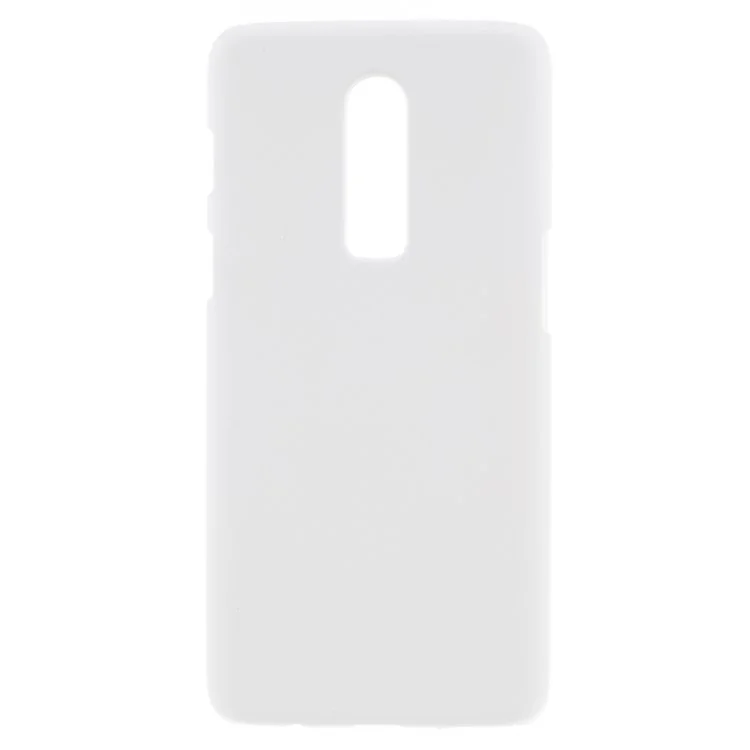 For OnePlus 6 Rubberized Hard Plastic Cover - White
