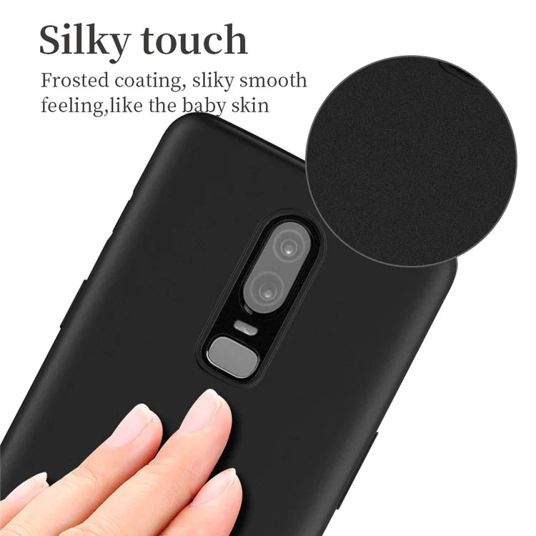 X-LEVEL Ultra-thin Frosted TPU Case for OnePlus 6 - Black