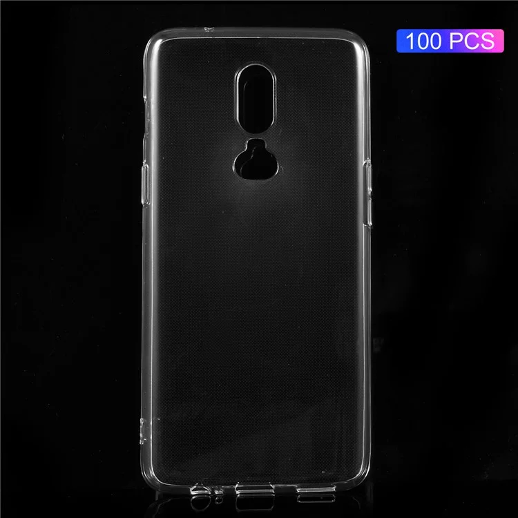 100Pcs/Set Clear TPU Mobile Phone Cases with Non-slip Inner for OnePlus 6