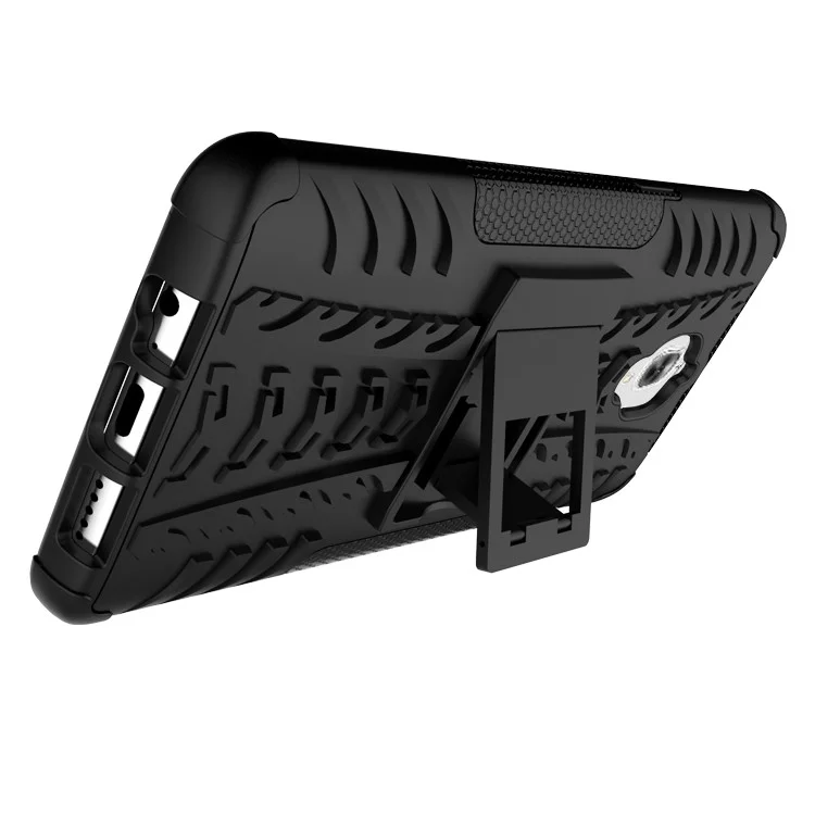 For OnePlus 3 / 3T Kickstand PC + TPU Hybrid Case Tyre Texture - Black