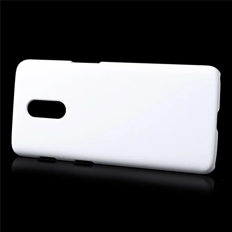 For OnePlus 6T Rubberized Hard PC Protective Back Phone Case - White