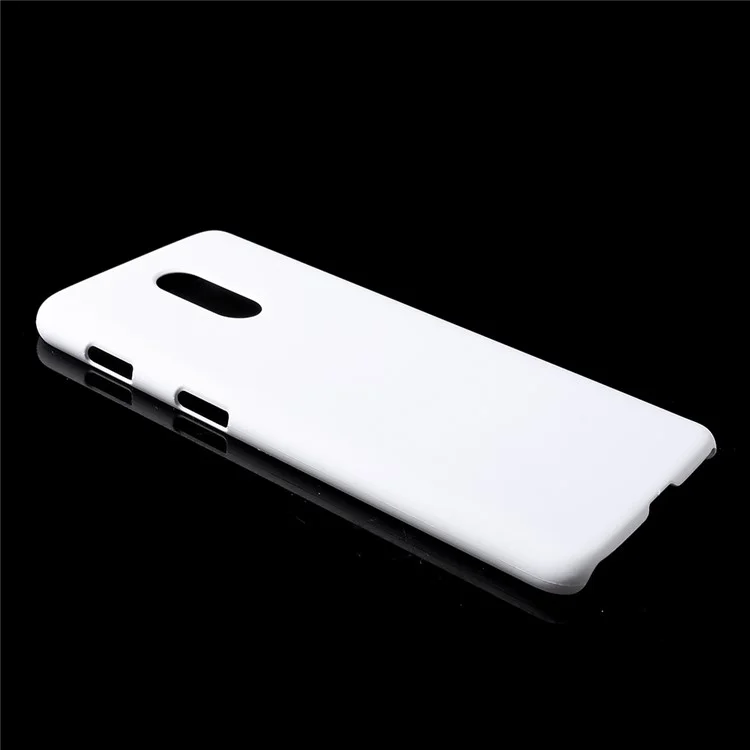 For OnePlus 6T Rubberized Hard PC Protective Back Phone Case - White