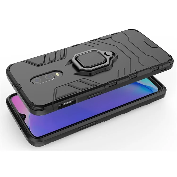 Cool Armor Guard Style Derver Derger Kickstand PC TPU Hybrid Phone Case Для OnePlus 7 - Черный