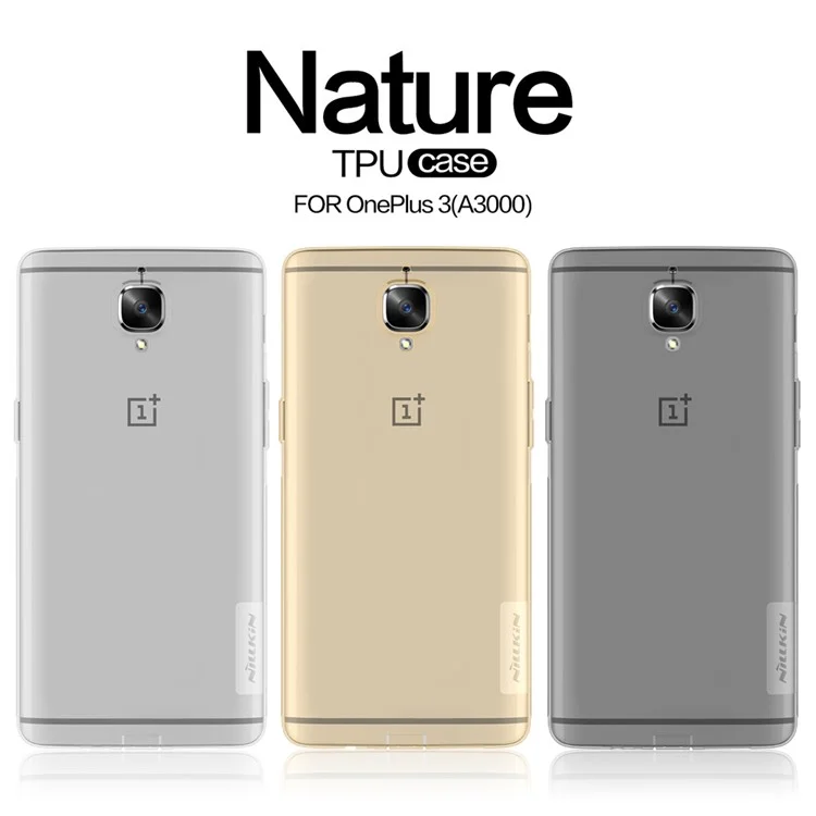 NILLKIN 0.6mm Nature Soft TPU Skin Case for OnePlus 3 / 3T  - Transparent