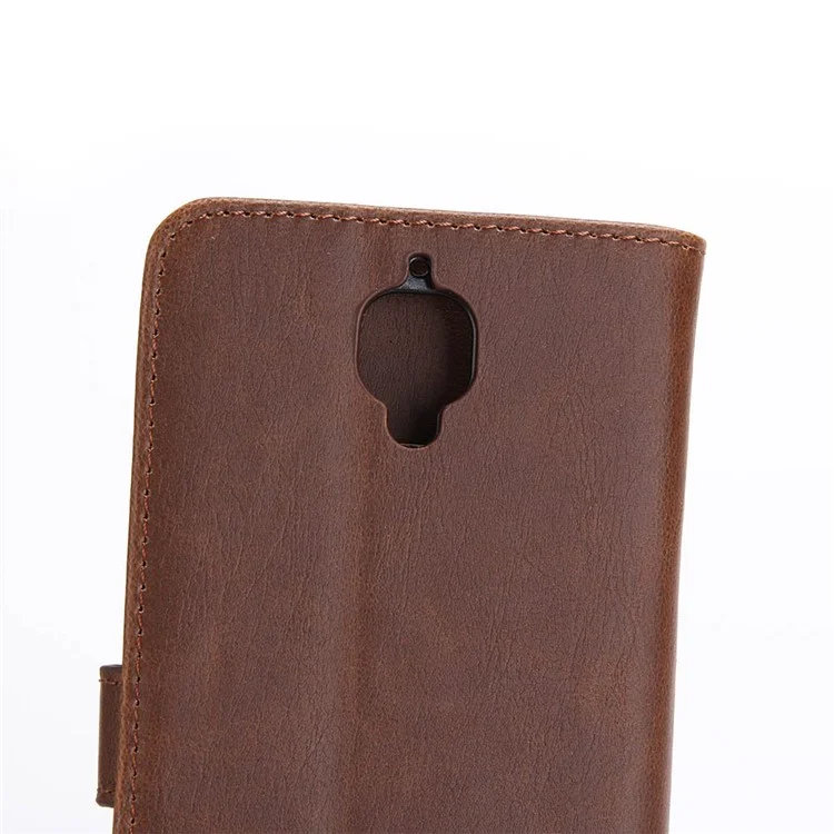 Retro Style Stand Leather Shell Cover for OnePlus 3T / 3 - Coffee