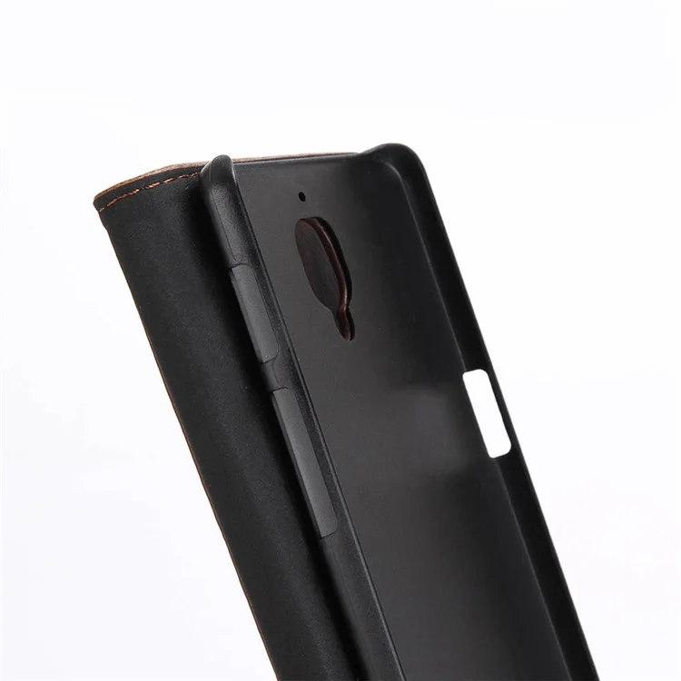 Retro Style Stand Leather Shell Cover for OnePlus 3T / 3 - Coffee