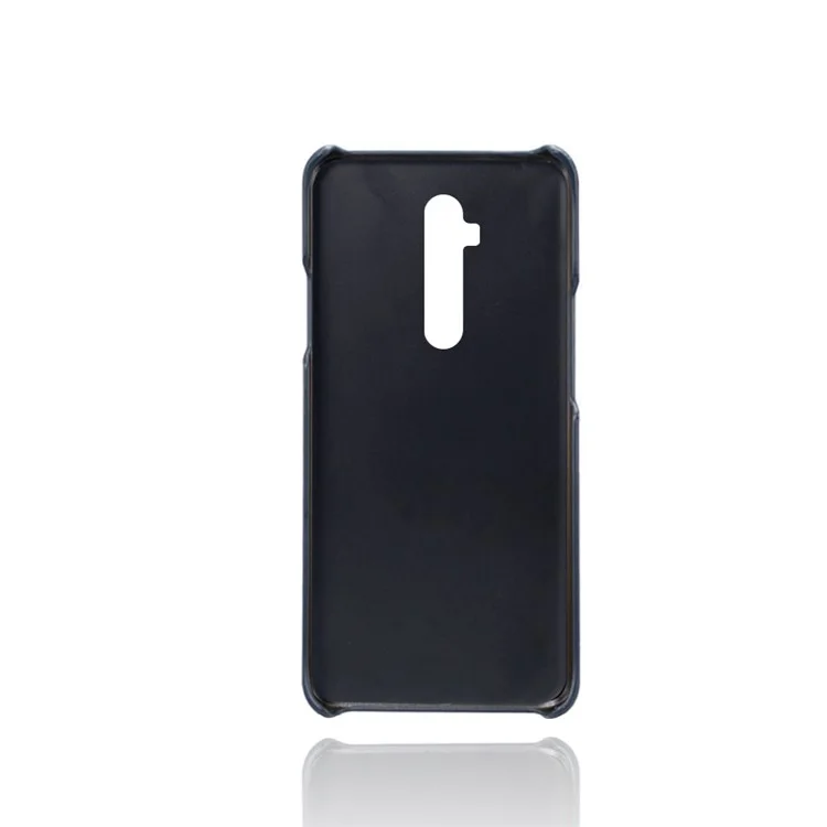 KSQ Crazy Horse PU Cuero Revestido Caso Duro de PC para OnePlus 7T Pro - Azul