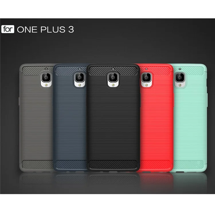 Carbon Fibre Brushed TPU Case for OnePlus 3 / 3T - Black
