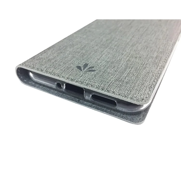 VILI DMX Cross Texture Stand Leather Card Holder Phone Cover for OnePlus 7T - Gris