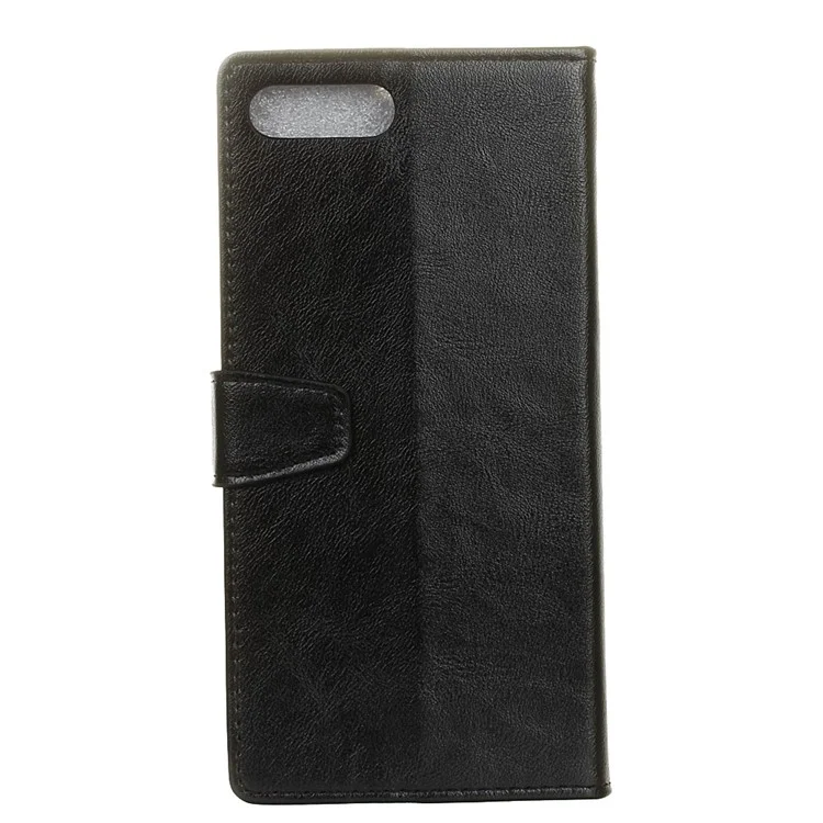 Crazy Horse Magnetic PU Leather Phone Case with Stand for OnePlus 5 - Black