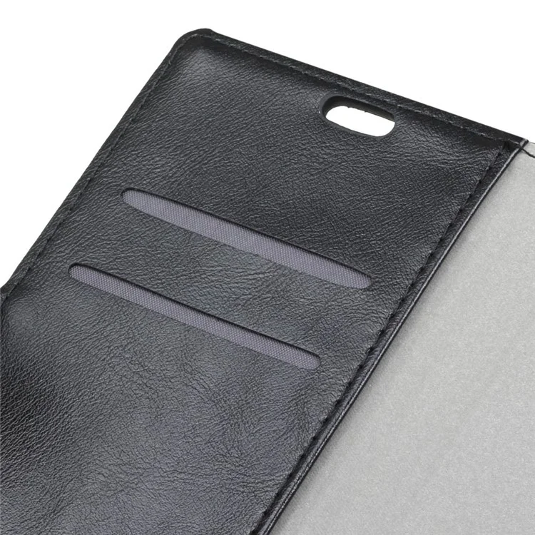 Crazy Horse Magnetic PU Leather Phone Case with Stand for OnePlus 5 - Black